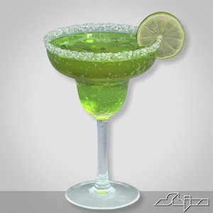 margarita cocktail 3d model