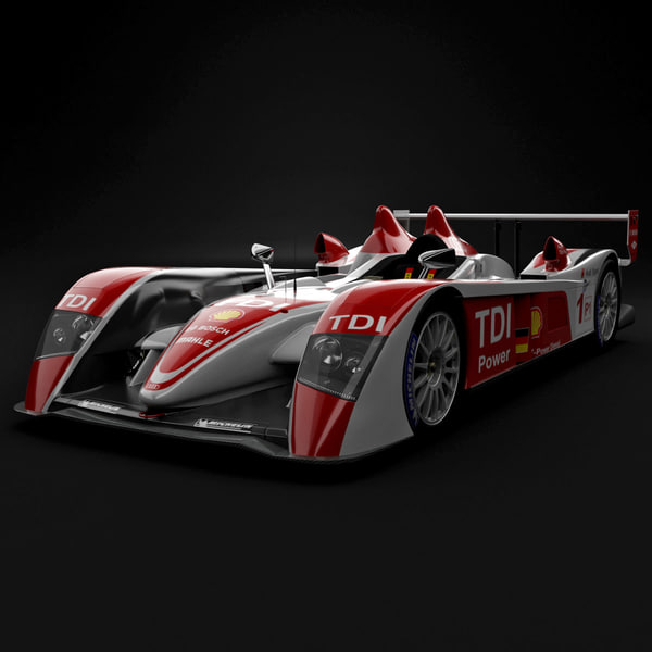 3dsmax realistic audi r10 race car