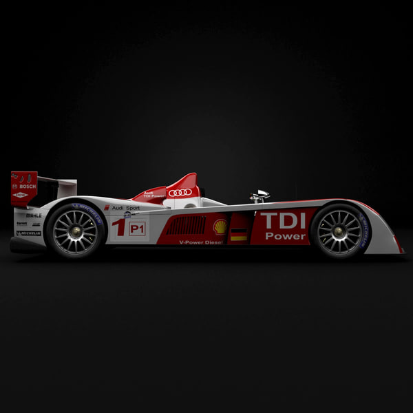 3dsmax realistic audi r10 race car