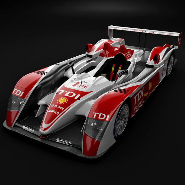 3dsmax realistic audi r10 race car