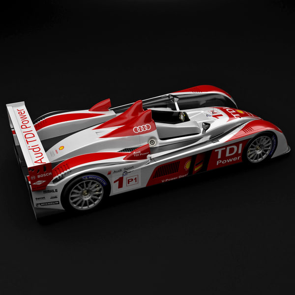 3dsmax realistic audi r10 race car