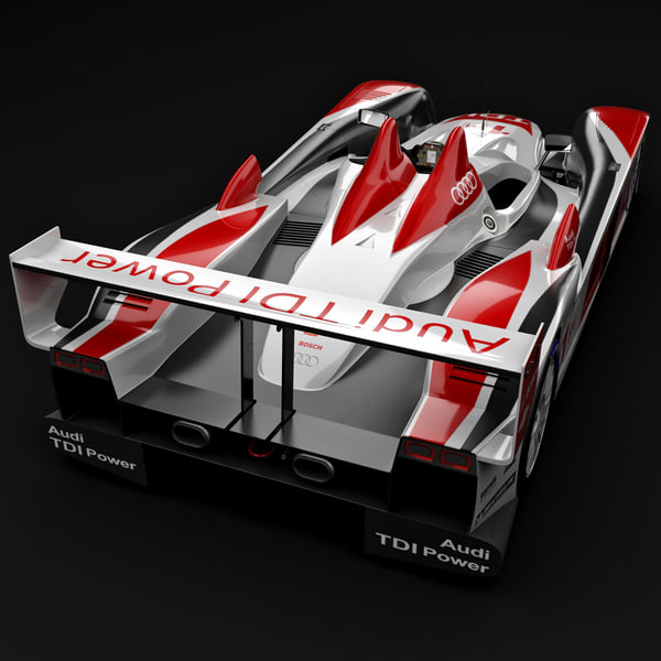 3dsmax realistic audi r10 race car