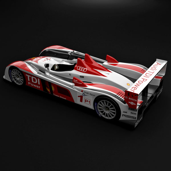3dsmax realistic audi r10 race car