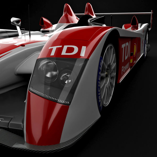 3dsmax realistic audi r10 race car