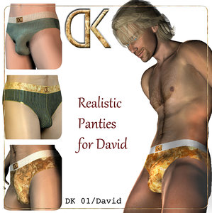 3d model david panties sexy -