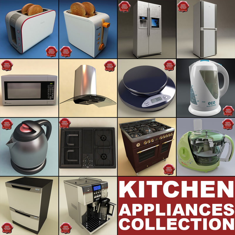 kitchen appliances v2 3d model