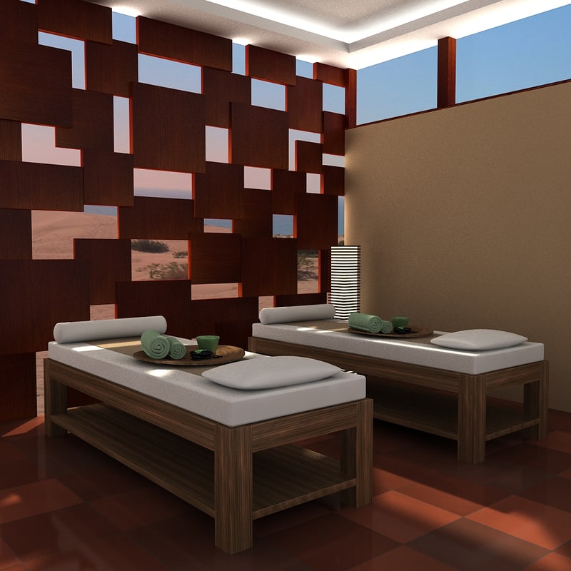 scene spa massage 3d model
