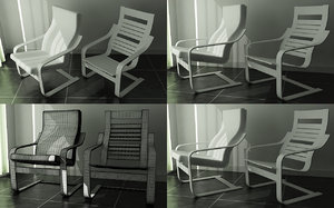 poang chair 3d max