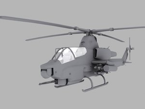 ah-1z cobra viper marines 3d model