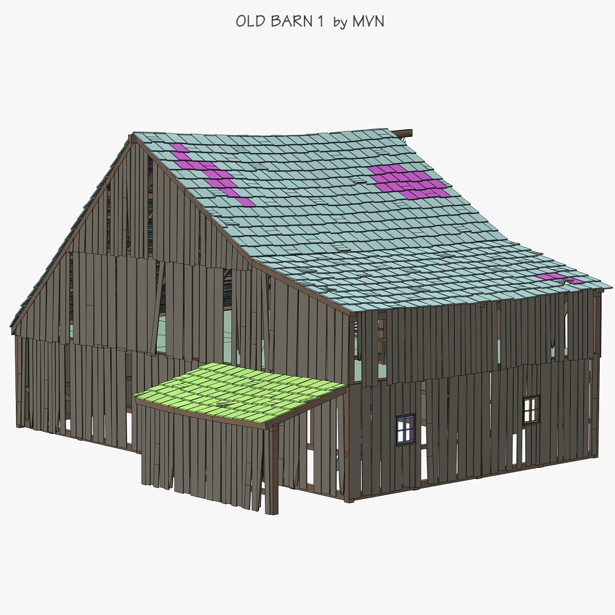 old barn 3d model