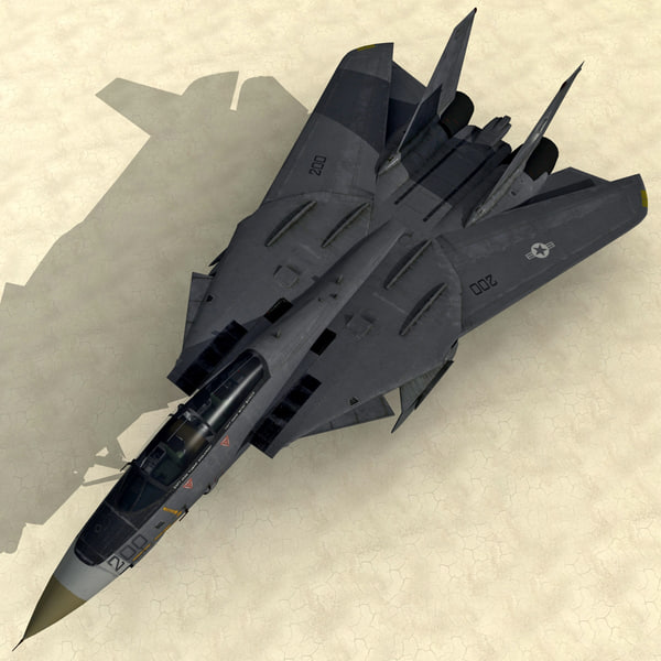 f-14 tomcat low-poly 3d model