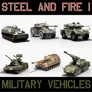 military vehicles 3ds