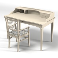 Western Town 1800s School Desk 3d 3ds