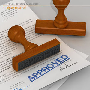 stamp documents 3d model