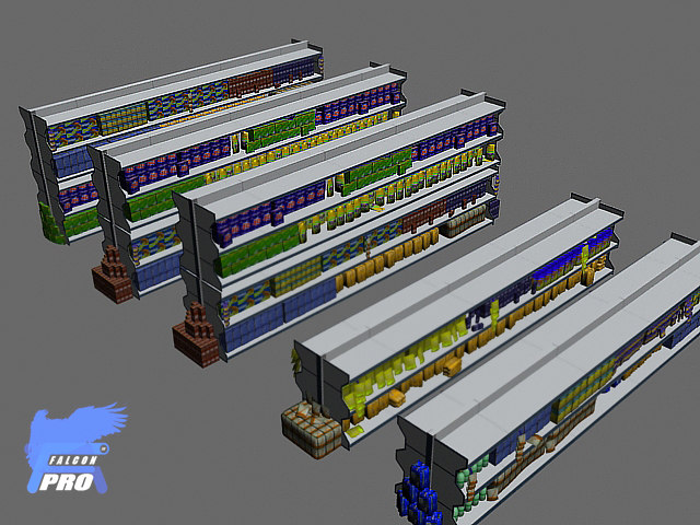 super market stand 3d model