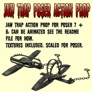 3d jawtrap poser action prop