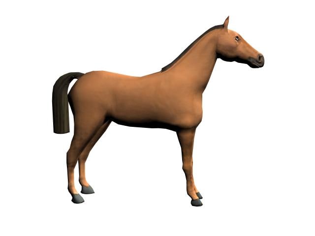 3d horse