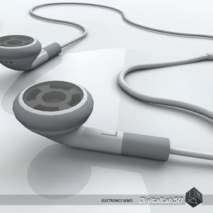 headphones ears earphones 3d model