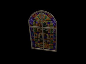 stained glass window 3d model