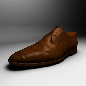 accurate scan dress shoe 3d model
