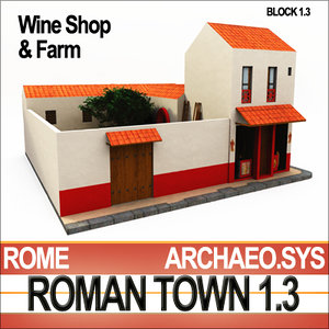 ancient roman wine shop 3d model