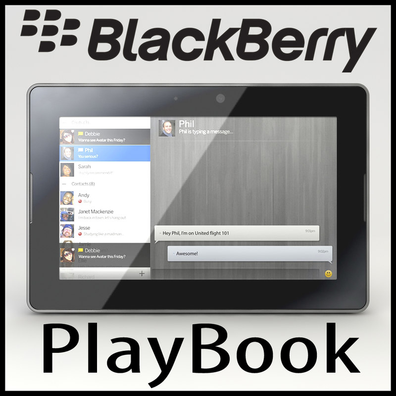 3d Model Blackberry Playbook