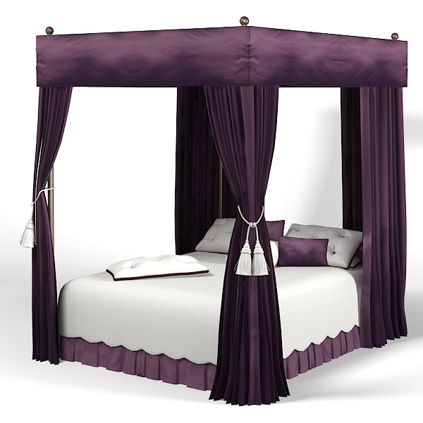 3d Model Classic Bed Canopy