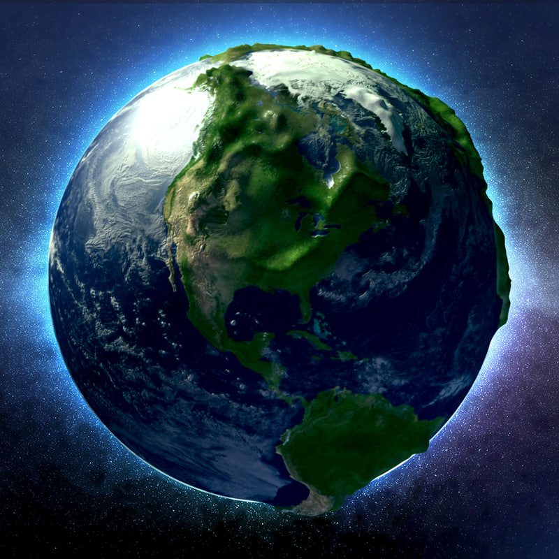 The Earth From Space 3d Model Cgtrader 6302