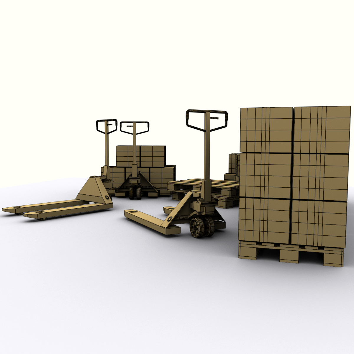 manual forklift 3d model