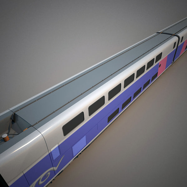 sncf tgv duplex train 3d model