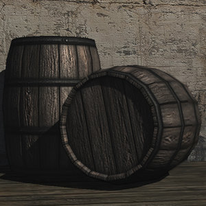 3d max wine barrel prop
