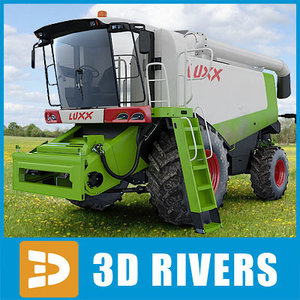 3d agricultural harvesting combine model