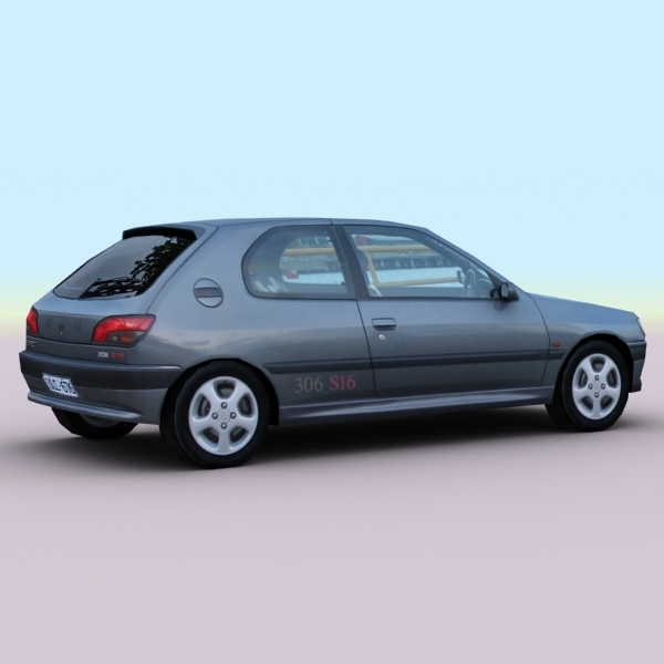 306 Models 2002 peugeot 306 3d model
