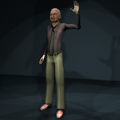 3d model old man 1