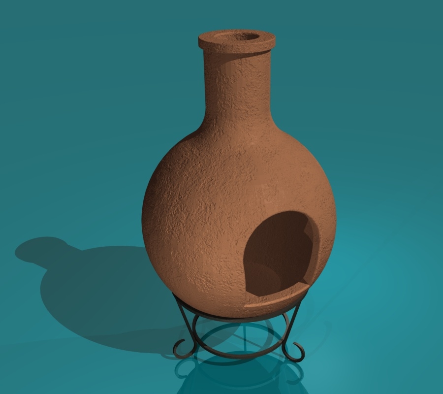 3d Model Terracotta Chiminea