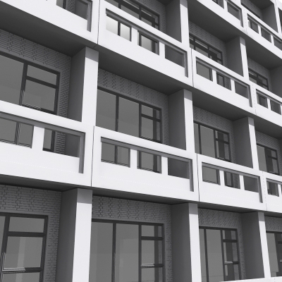 3d tileable building facade
