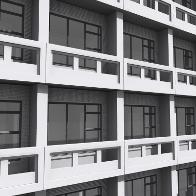 3d tileable building facade