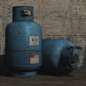 3d gas cylinder prop