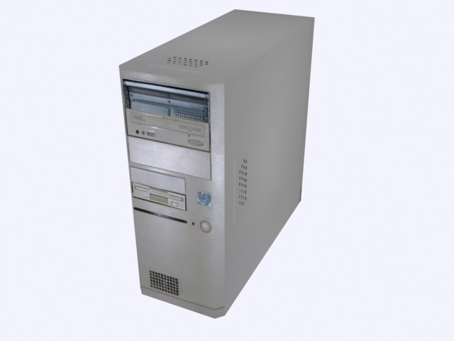 old desktop computer 3d dxf