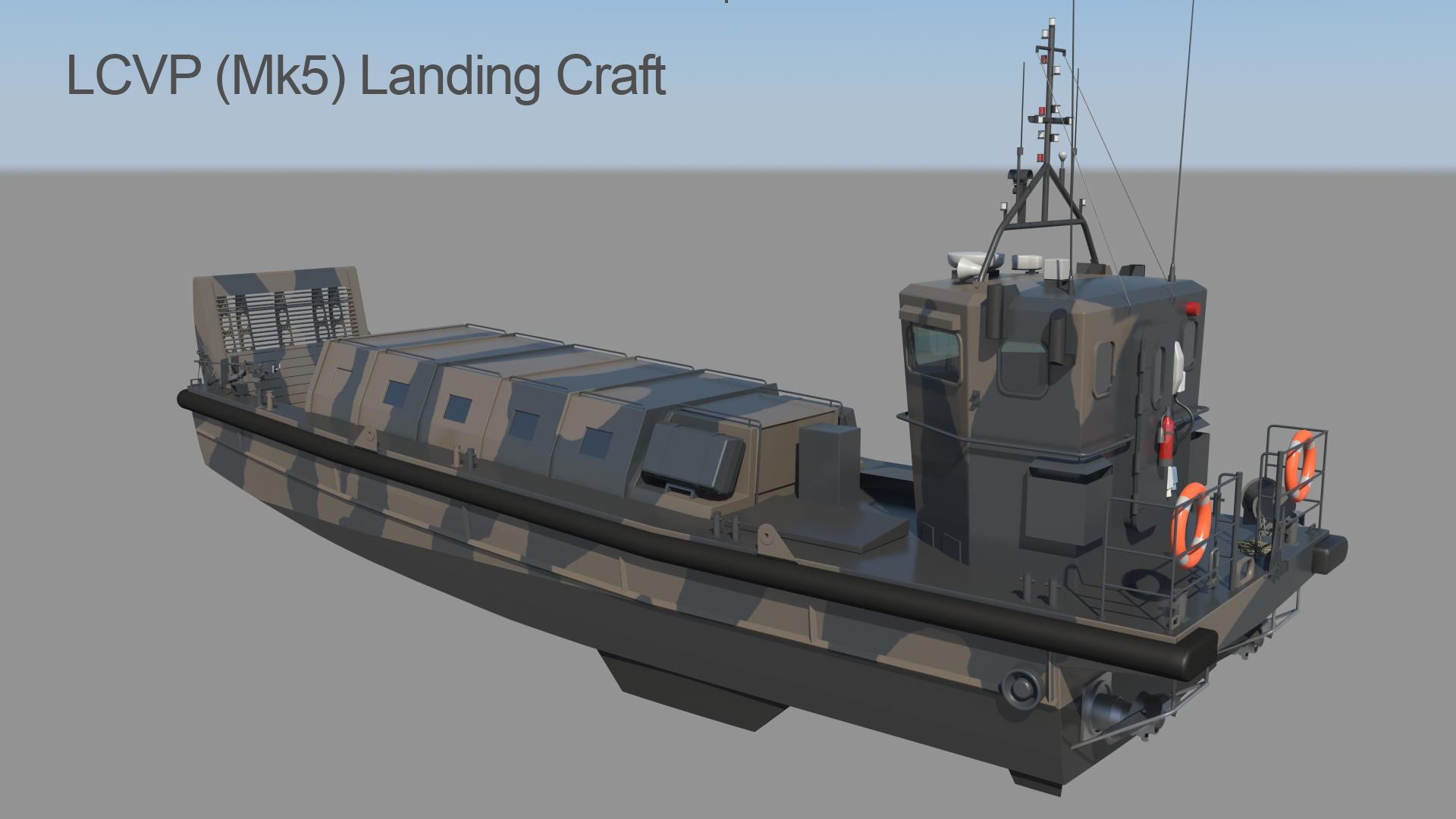 3d Model Landing Craft Lcvp