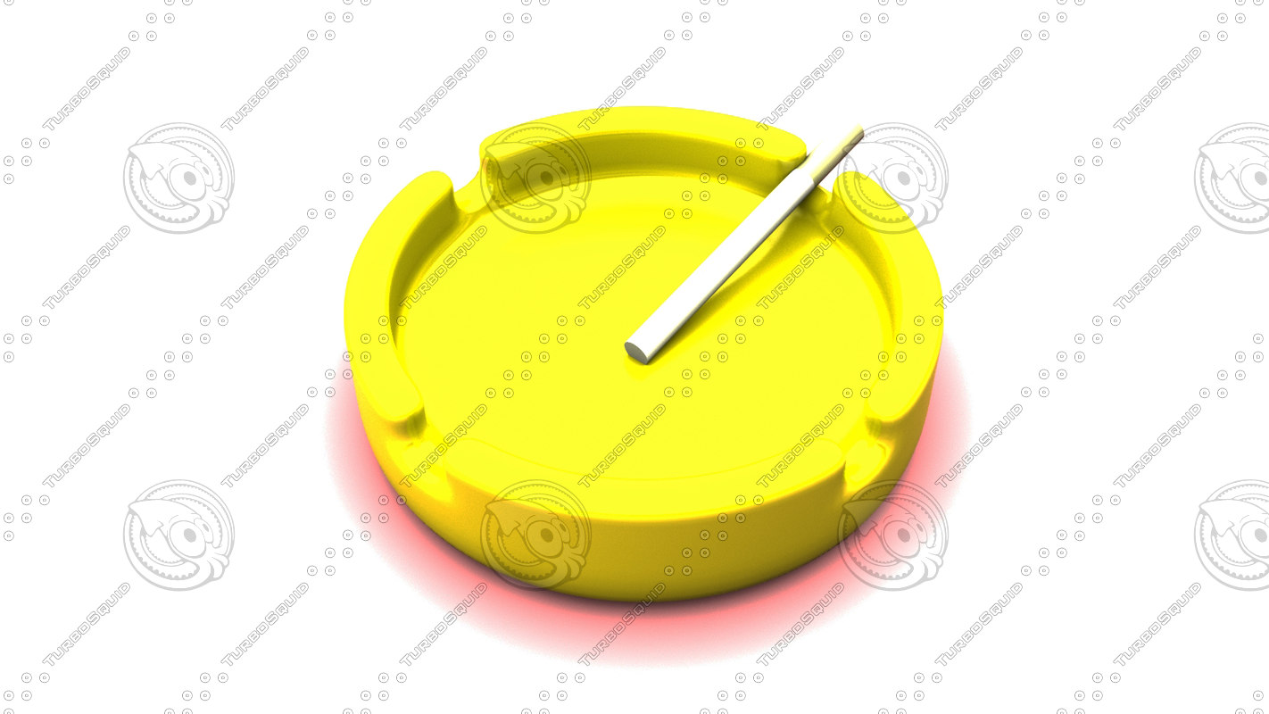3d model ashtray cigarette