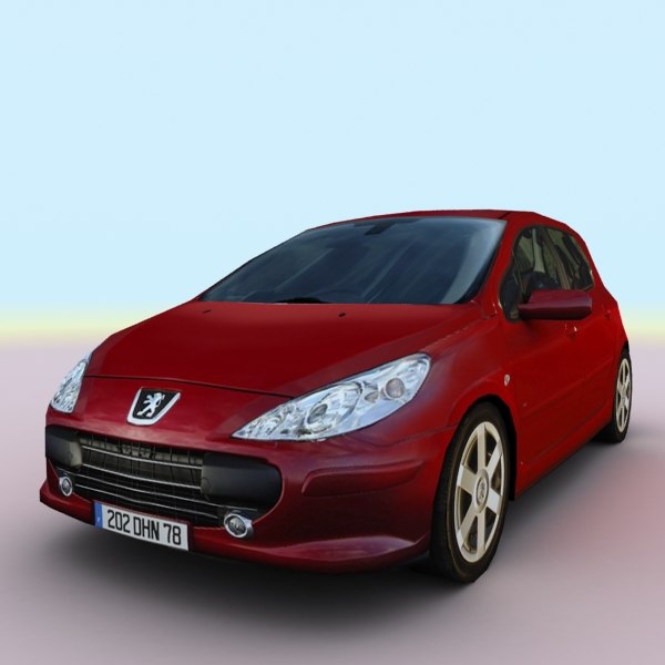 3d Model Of 2005 Peugeot 307