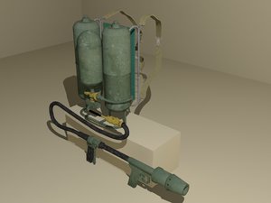 portable flame thrower 3d model