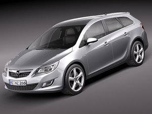 3d opel astra touring estate model