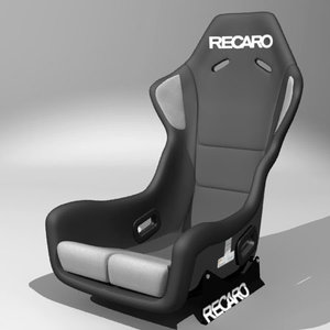 3d recaro profi spa racing seat model