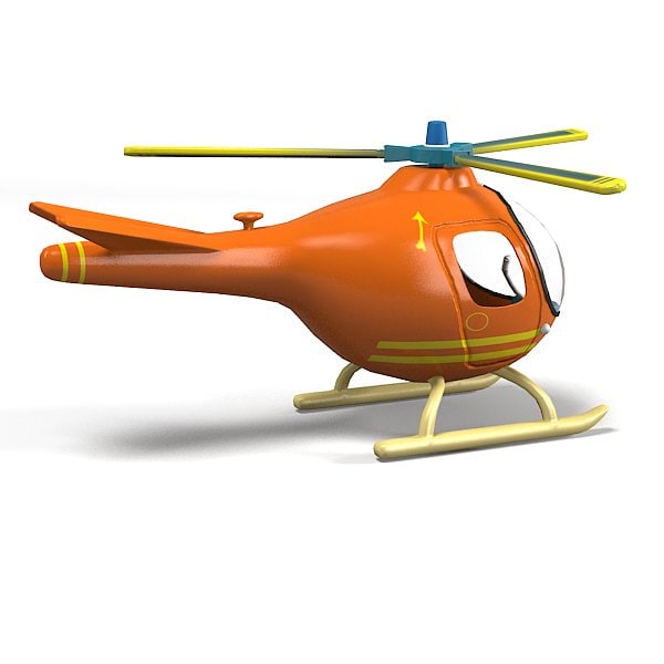 orange helicopter toy