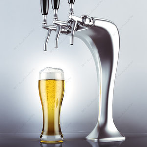 3d ma draft beer tower glass