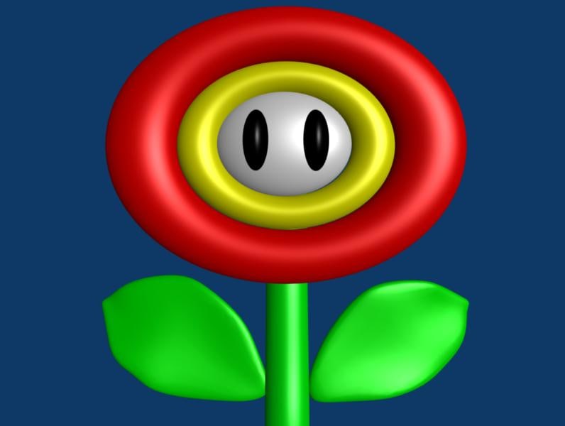 free flower mario 3d model