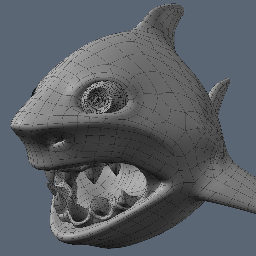 卡通鲨鱼3d模型