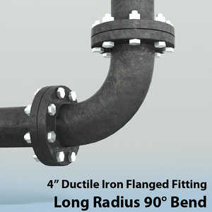 3d 4in long radius bend